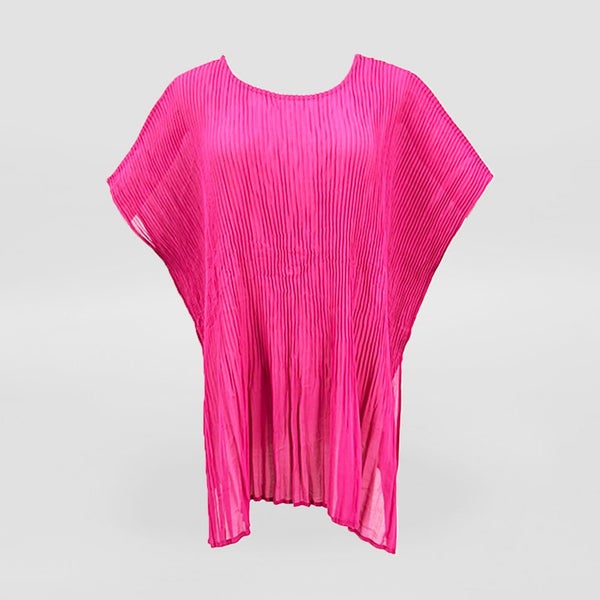 Cerise Crinkle Summer Top Carousel 1