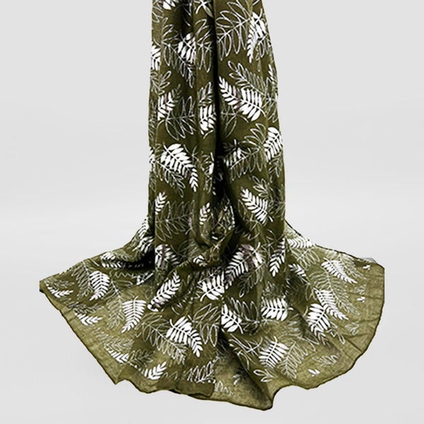 Scarves - 'Silver Fern Foil' Carousel 1