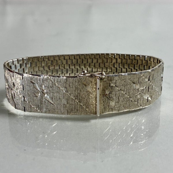 Vintage Mexican Sterling Silver Bracelet – Eagle Hallmark (1948–1979) Carousel 2