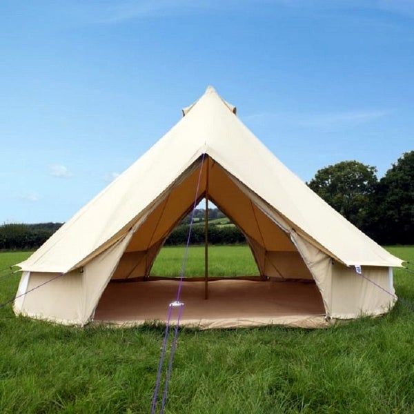 4m Two-Door Bell Tent, Heavy Duty Oxford 900D 285gsm Canvas *1-YR WARRANTY* Carousel 1