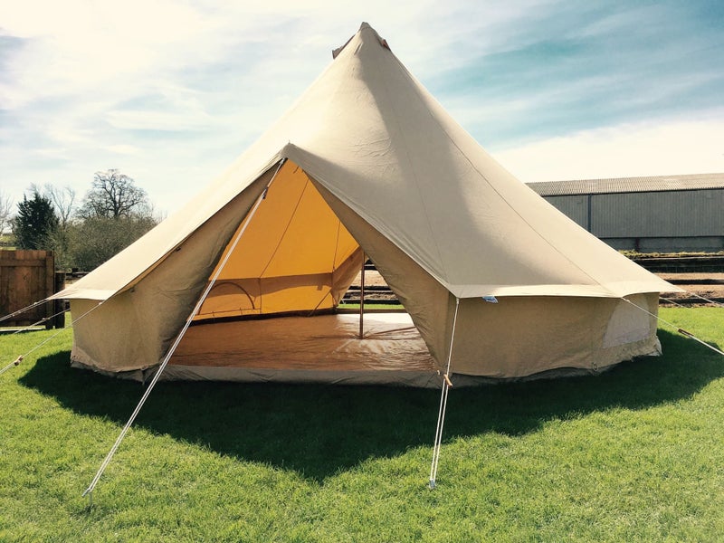 4m Two-Door Bell Tent, Heavy Duty Oxford 900D 285gsm Canvas *1-YR WARRANTY* Carousel 2