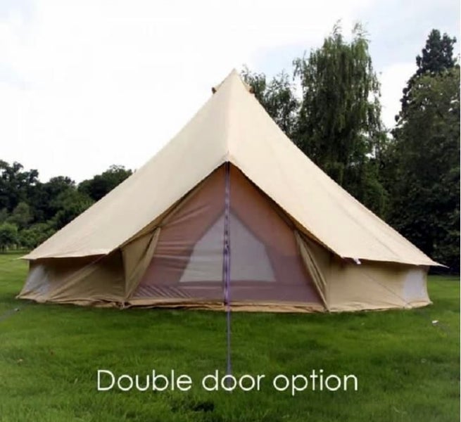 6m Two-Door Heavy Duty Canvas Bell Tent *1-YEAR WARRANTY* Carousel 1