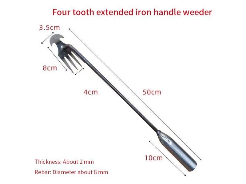 Weeding Artifact Uprooting Weeding Tool Steel Weed Puller 4 Teeth Dual Purpose Carousel 1