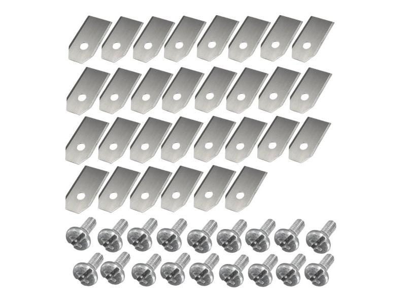 30PCS Trimmer Blade Lawn Mower Grass Replacement Trimmer Cutter Piece For Carousel 1