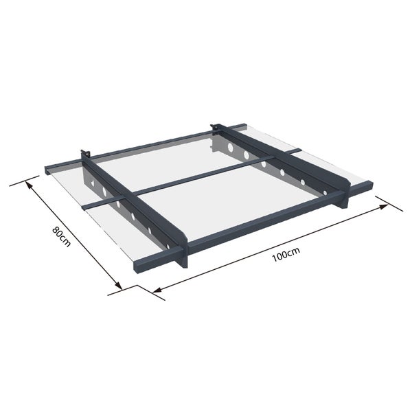Modern Door Awning 3mm Solid PC -100x80cm Carousel 4