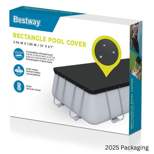 Bestway Flowclear Debris Rectangle Pool Cover for 4.04 x 2.01m and 4.12 x 2.0... Carousel 2