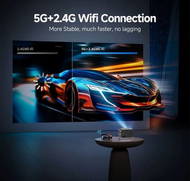 5G 4K Projector Smart HD LED WiFi Bluetooth HDMI USB Android Office Home Theater64151884590465111