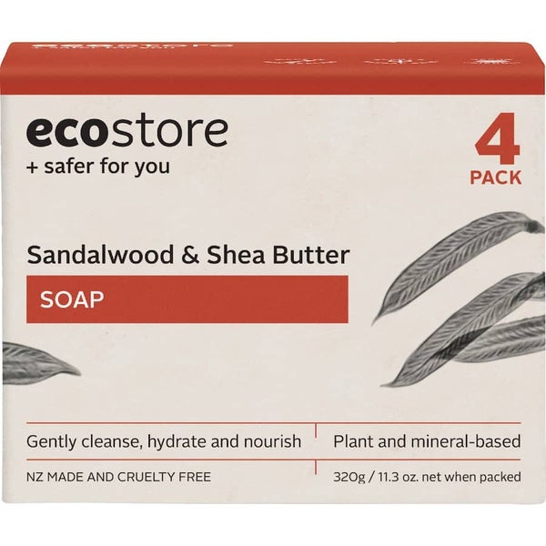 Ecostore Soap Sandalwood & Shea Butter 4 x 80g Carousel 1