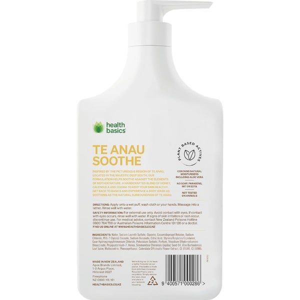 Health Basics Body Wash Te Anau Soothe 950mL Carousel 2