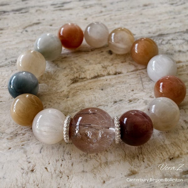 Crystal Bracelet- Rutilated Quartz- Stone of Energy & Clarity Carousel 1