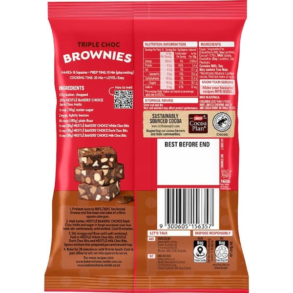 Nestle Bakers Choice Dark Chocolate Melts 225g Carousel 2