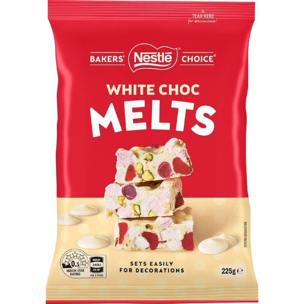 Nestle Bakers Choice White Chocolate Melts 225g Carousel 1