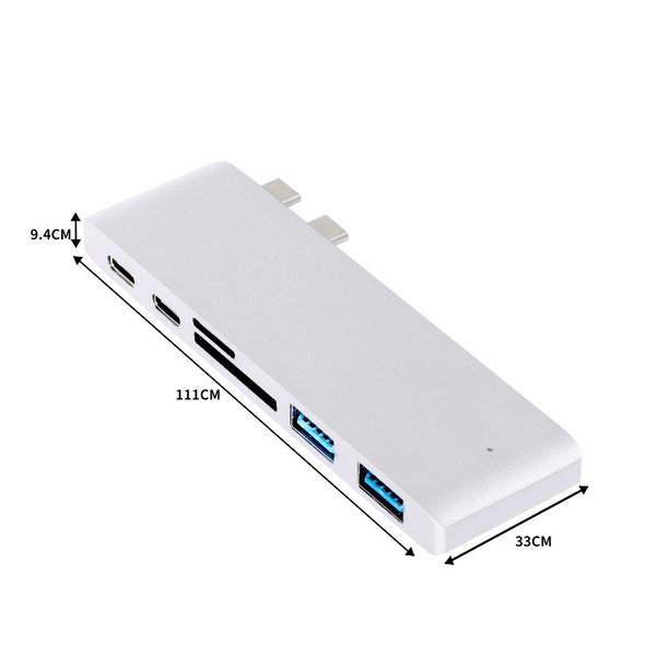 USB 3.0 Type-C HUB 6 Port Powered Adapter High Speed SpLitter for Macbook pro Carousel 2