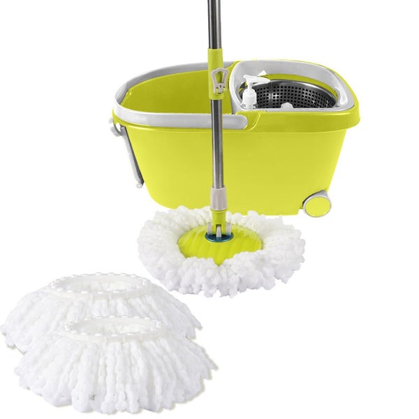 Cleanflo Spin Mop Bucket Set 360° Spinning Stainless-Steel Rotating Wet Dry Carousel 1