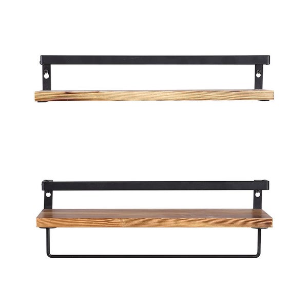 Levede Floating Shelf Brackets Wall Mount Rack Towel Rail Display Shelves 40cm Carousel 1