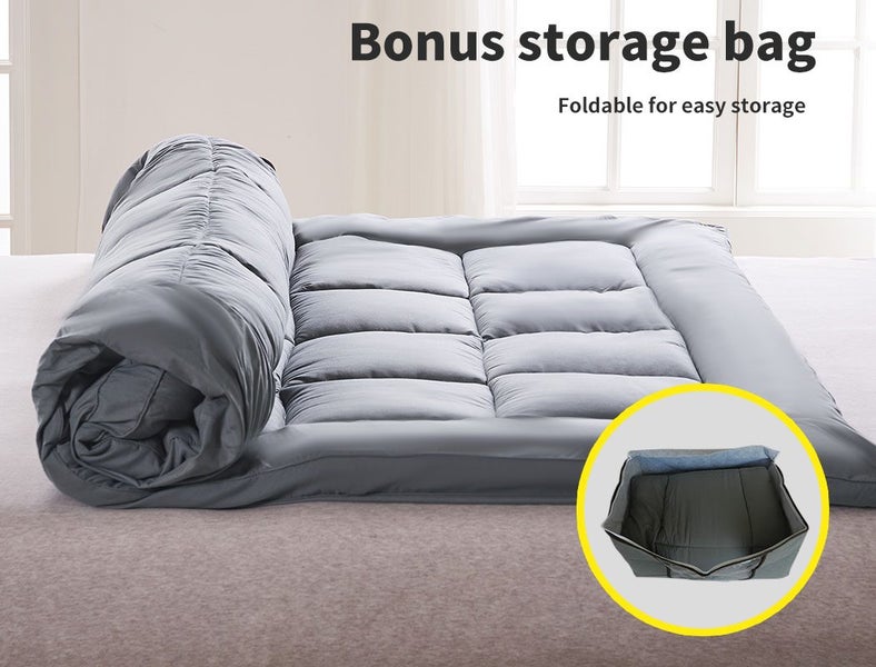 Dreamz Mattress Topper Bamboo Charcoal Pillowtop Protector Cover Pad King Single Carousel 9