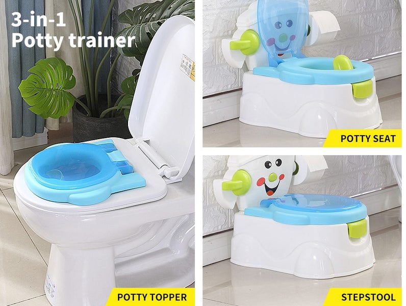 Bopeep Kids Potty Trainer Seat Safety Toilet Training Toddler Children Non Slip Carousel 2