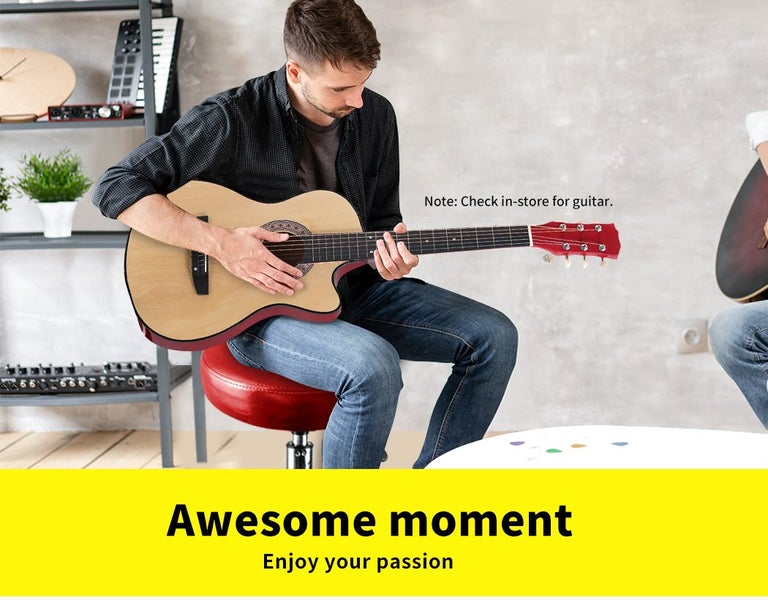 Levede Salon Stool Swivel Barber Stools Bar Chairs Lift Hairdressing Round Red Carousel 9