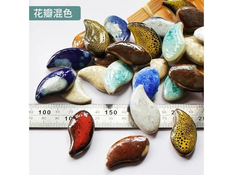 100g DIY Ceramic Mosaic Fragments Shaped Irregular Free Stone Porcelain Pieces Carousel 1