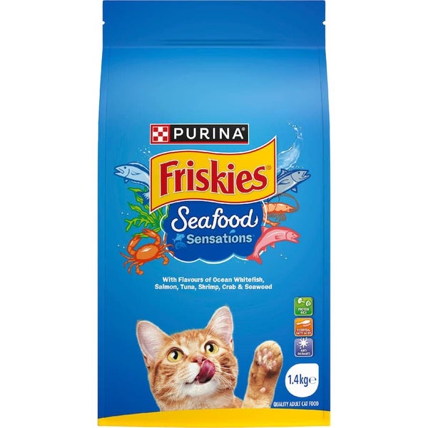 Friskies Dry Cat Food Seafood Sensations Bag 1.4kg Carousel 2