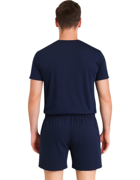 Mens Kinggee Ruggers Active Poly Cotton Jersey Sweat Short Navy Carousel 2