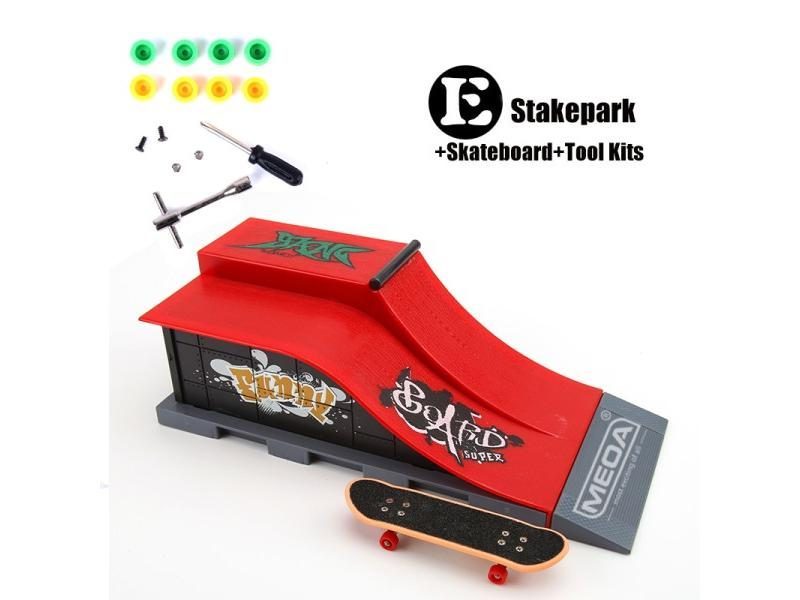 6-In-1 Finger Skateboards DIY Skate Park Ramp Parts For Tech Deck Scene Venue Carousel 1