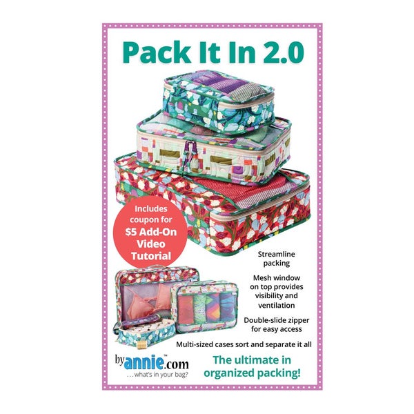 Quilting Sewing Patchwork By Annie Pack It In 2.0 Pattern Only Carousel 1