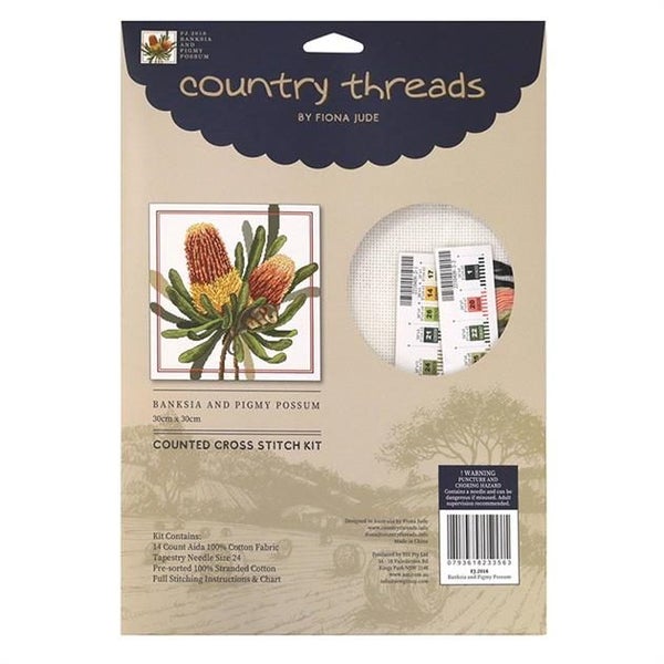 Country Threads Cross X Stitch Kit Banksia and Pigmy Possum Counted Carousel 2
