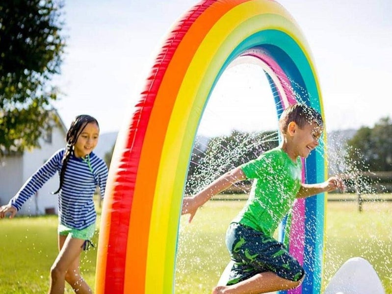 Inflatable Rainbow Squirt Water Arch Carousel 2