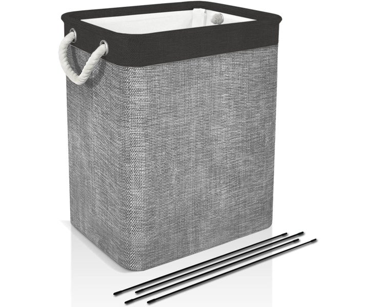 Laundry Basket with Handles & Brackets Hamper for Kid Girl Collapsible Washin Carousel 1