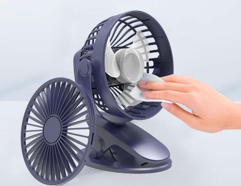 Portable USB Rechargeable Fan Mini Desktop Clip Fan Portable 3 Speeds USB Rechar Carousel 4