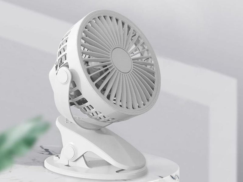 Portable USB Rechargeable Fan Mini Desktop Clip Fan Portable 3 Speeds USB Rechar Carousel 1