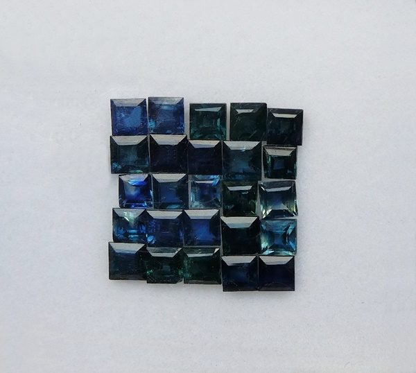 $1RE 4.12CT Buy Now $1750 UNHEATED PRINCESS CUT 100% NATURAL BLUE SAPPHIRE LOT Carousel 2