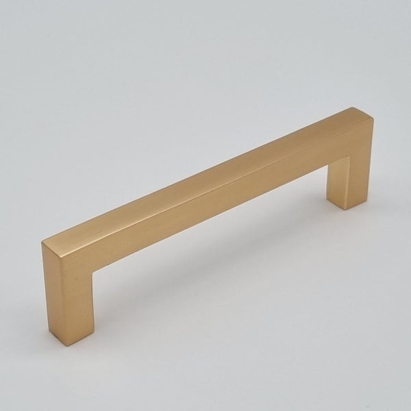 Brushed Brass Slim Square Bar Handles [96mm, 128mm, 160mm + Matching Knobs] Carousel 1