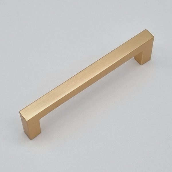 Brushed Brass Slim Square Bar Handles [96mm, 128mm, 160mm + Matching Knobs] Carousel 2