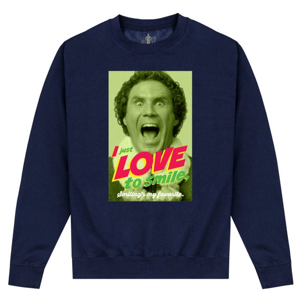 Elf Unisex Adult I Love To Smile Sweatshirt Carousel 1
