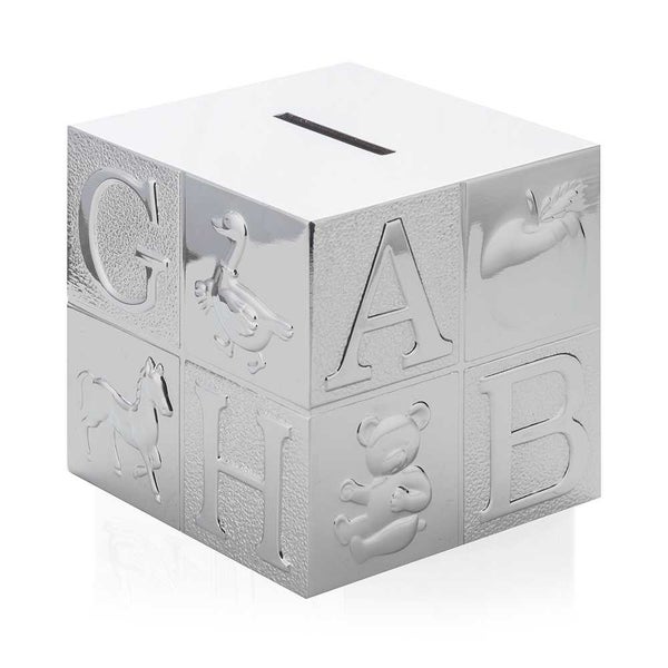 Whitehill Alphabet Block Silver Plated Money Box Carousel 1
