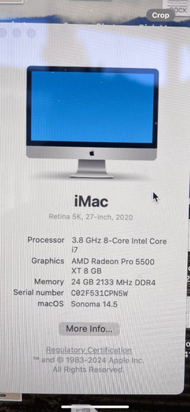 iMac 27" Retina 5K (2020) - 3.8GHz 8-Core i7, 24GB RAM, 8GB Radeon Pro 5500 XT Carousel 4