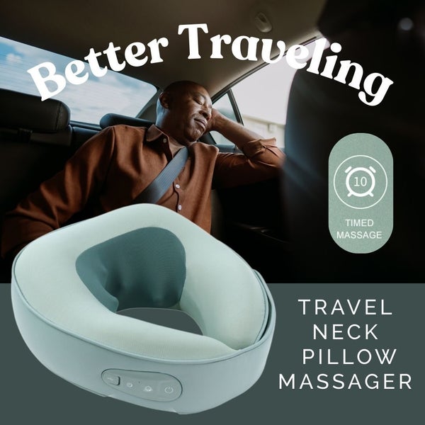 Neck Pillow Massager: Wrap Around Comfort | RelaxPro Kneading Action | Traveller64795194919683111