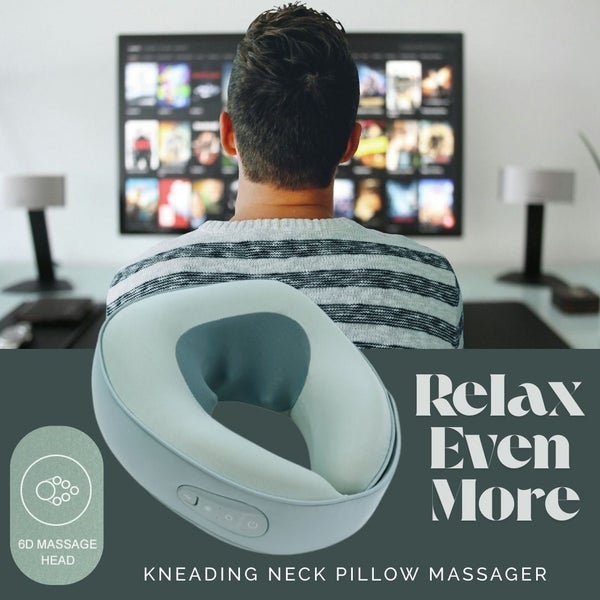 Neck Pillow Massager: Wrap Around Comfort | RelaxPro Kneading Action | Traveller64795194919683112