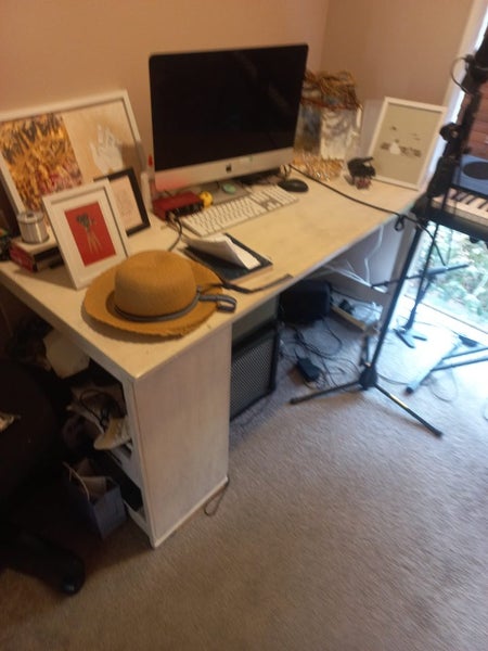 Quality home-made desk. Marine ply. Carousel 1