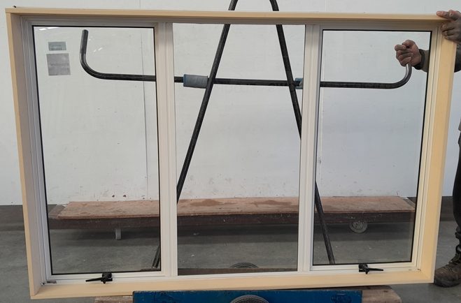 Off White Aluminium Twin Awning Window H1200 x W1800 DR14212 Carousel 2