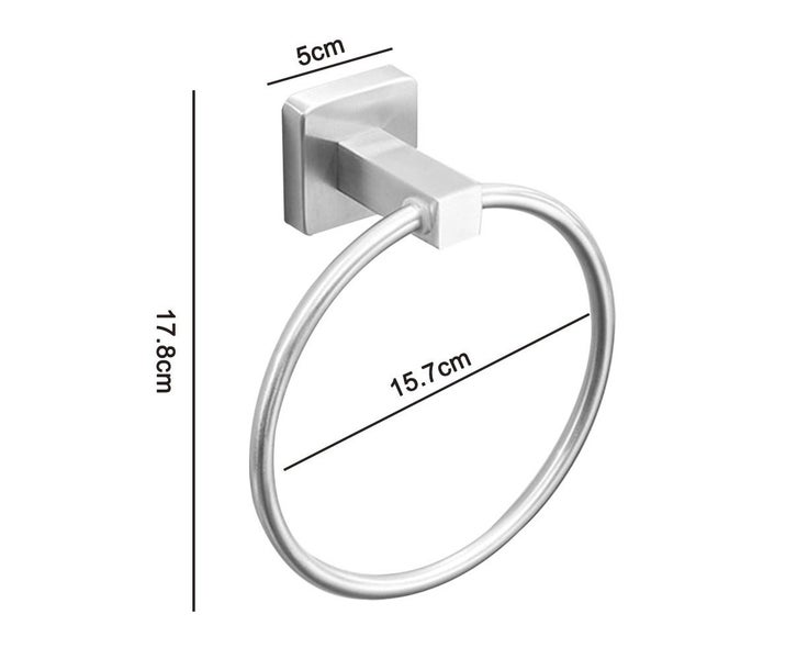 Towel Ring for Bathroom 1 Pack, Kitchen Bath Circle Towel Holder Hangers Wall Carousel 5