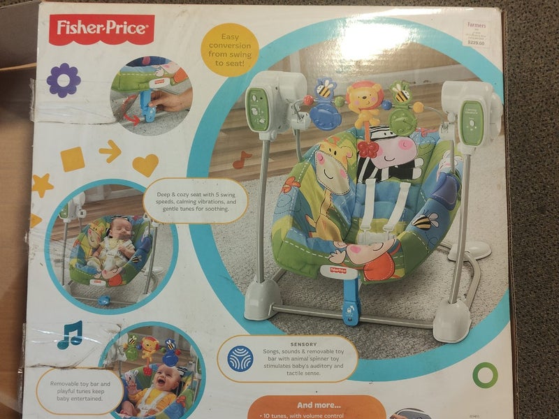 Fisher-Price Infant-to-Toddler Rocker Seat with Vibrations and Removable Toy Bar Carousel 1