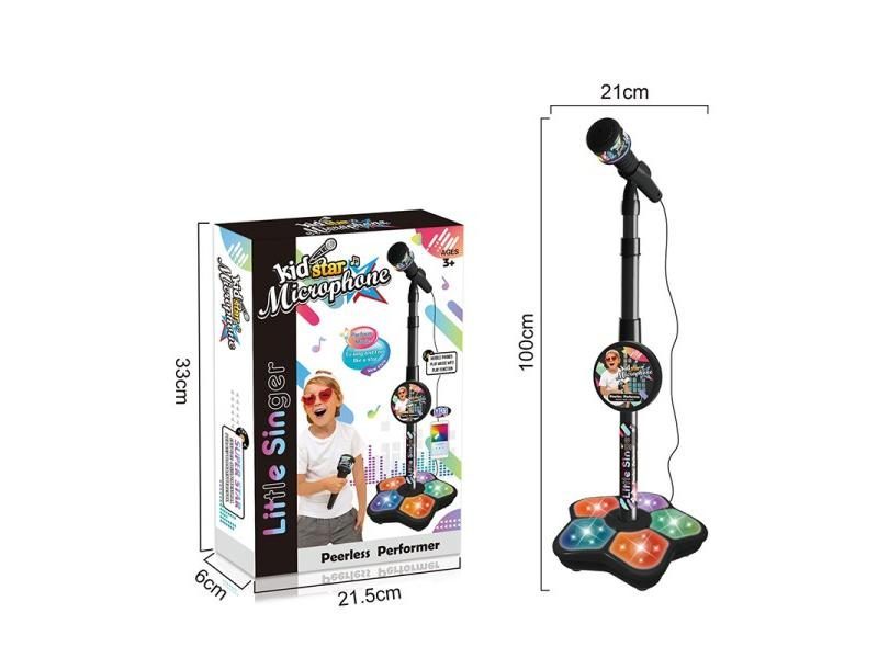 Kids Microphone With Stand Karaoke Song Music Instrument Toys Brain-Training Carousel 1