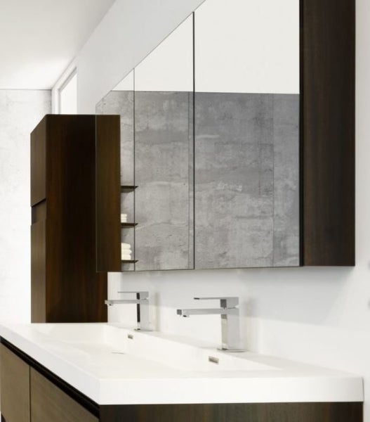 PLYWOOD 1200mm 3 Door MIRROR CABINET WALL HUNG Carousel 2