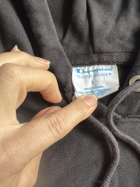 Champion Black Cropped Hoodie Carousel 2