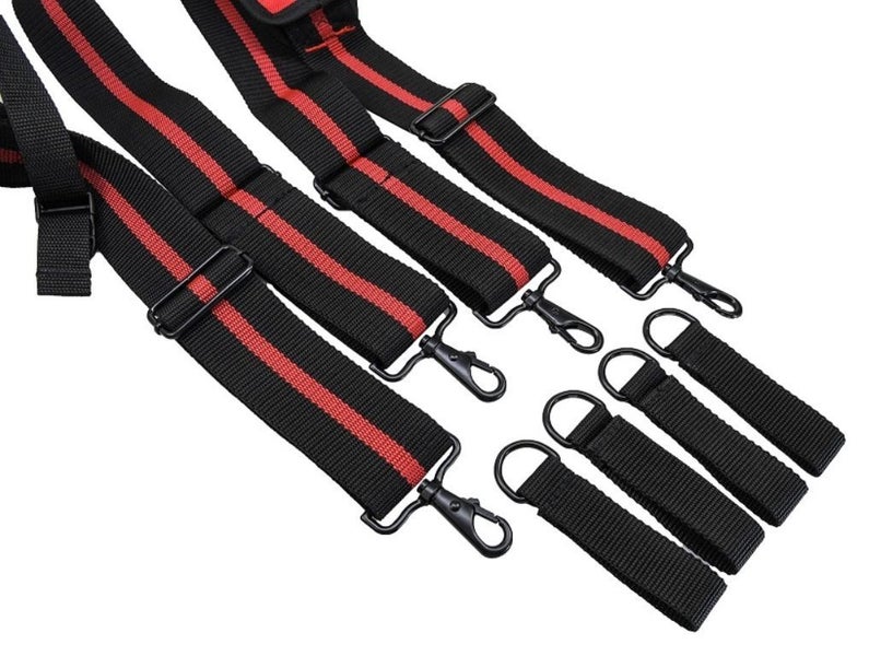 TOOLS BELT- HEAVY DUTY SUSPENDER + 4 X HEAVY DUTY LEATHER LOOP & MAGNETIC PAD Carousel 19