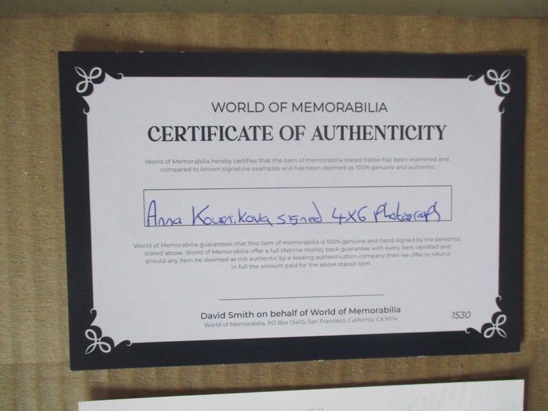 Anna Kournikova "Tennis Player" signed photo + Certificate Carousel 10