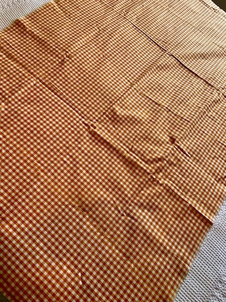 A piece of gorgeous ORANGE Check Furnishing Cotton Carousel 2